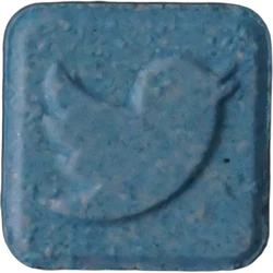 Blue Twitter ecstasy pill (XTC) — MDMA 182mg — Berlin, Germany