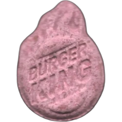 Pink Burguer King ecstasy pill (XTC) — MDMA 134mg — Tarragona, Spain
