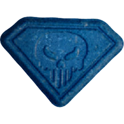 Blue Punisher ecstasy pill (XTC) — MDMA 146mg — Vienna, Austria