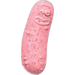 Pink Pickle Rick ecstasy pill (XTC) — MDMA 262mg — Madrid, Spain