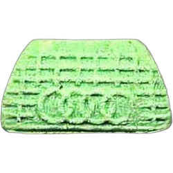 Green Audi ecstasy pill (XTC) — MDMA 197mg — Madrid, Spain