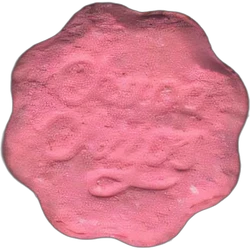 Pink Chupa Chups ecstasy pill (XTC) — MDMA 90mg; 4-CMC — Barcelona, Spain