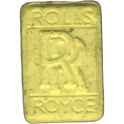 Green Rolls Royce ecstasy pill (XTC) — MDMA 31mg — Barcelona, Spain
