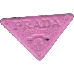 Pink Prada ecstasy pill (XTC) — MDMA 224mg — Barcelona, Spain