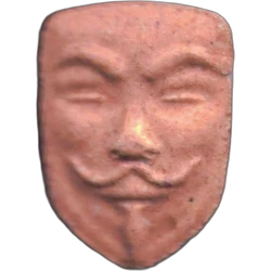 Orange V De Vendetta ecstasy pill (XTC) — MDMA 159mg — Madrid, Spain