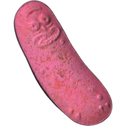 Pink Pickle Rick ecstasy pill (XTC) — MDMA 244mg — Madrid, Spain