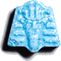 Blue Pharaoh ecstasy pill (XTC) — MDMA 78mg — Marseille, France
