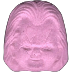 Pink Chucky ecstasy pill (XTC) — MDMA 274mg — Barcelona, Spain