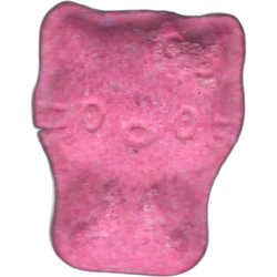 Pink Hello Kitty ecstasy pill (XTC) — MDMA 262mg — Barcelona, Spain