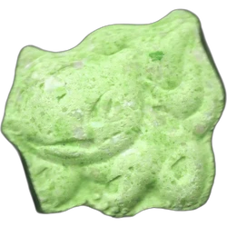 Green Bulbasaur ecstasy pill (XTC) — MDMA 177mg — Madrid, Spain