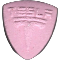 Pink Tesla ecstasy pill (XTC) — MDMA 5mg; 2C-B 6mg — Tarragona, Spain