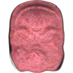 Pink Gas Mask ecstasy pill (XTC) — MDMA 187mg — Madrid, Spain