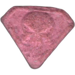 Pink Punisher ecstasy pill (XTC) — MDMA 185mg — Huesca, Spain
