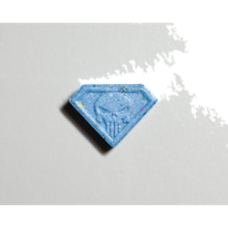Blue Punisher ecstasy pill (XTC) — MDMA 32mg; Amphetamine 4mg; Caffeine 9mg — Marseille, France