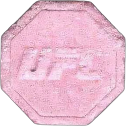 Purple UFC ecstasy pill (XTC) — MDMA 135mg — Madrid, Spain