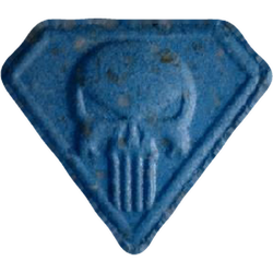 Blue Punisher ecstasy pill (XTC) — MDMA 171mg — Vienna, Austria