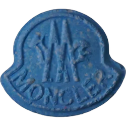 Blue Moncler ecstasy pill (XTC) — MDMA 121mg — Berlin, Germany