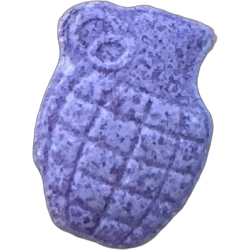 Purple Granade ecstasy pill (XTC) — MDMA 266mg — Barcelona, Spain