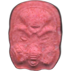 Pink Gas Mask ecstasy pill (XTC) — MDMA 206mg — Madrid, Spain