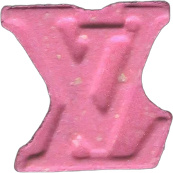 Pink Louis Vuitton ecstasy pill (XTC) — 2C-B 13mg — Madrid, Spain