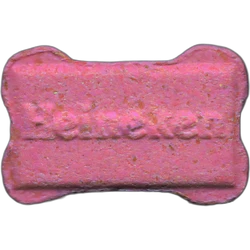 Pink Heineken ecstasy pill (XTC) — MDMA 134mg — Madrid, Spain
