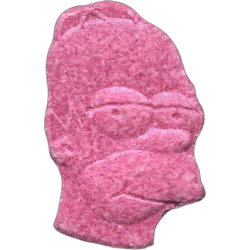 Purple Homer Simpson ecstasy pill (XTC) — MDMA 144mg — Madrid, Spain