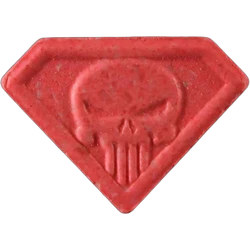 Red Punisher ecstasy pill (XTC) — MDMA 189mg — Zürich, Switzerland