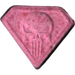 Pink Punisher ecstasy pill (XTC) — MDMA 181mg — Madrid, Spain