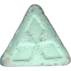 Green Mitsubishi ecstasy pill (XTC) — MDMA 133mg — Madrid, Spain