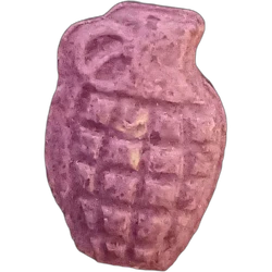 Purple Granade ecstasy pill (XTC) — MDMA 203mg — Málaga, Spain