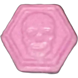 Pink Philipp Plein ecstasy pill (XTC) — MDMA 192mg — Granada, Spain
