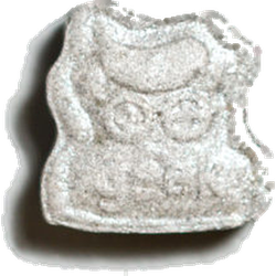 Grey Geek ecstasy pill (XTC) — MDMA — Marseille, France