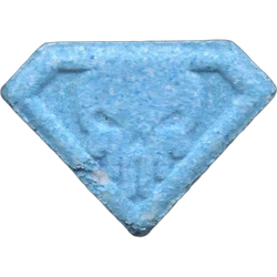 Blue Punisher ecstasy pill (XTC) — MDMA 139mg — Madrid, Spain