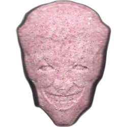 Red Joker ecstasy pill (XTC) — MDMA 127mg — Madrid, Spain