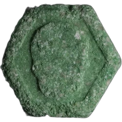 Green Philipp Plein ecstasy pill (XTC) — MDMA 139mg; MDA 2mg — Zürich, Switzerland