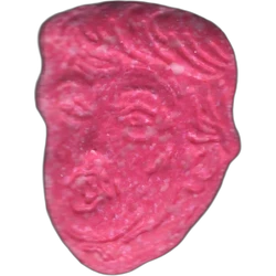 Pink Trump ecstasy pill (XTC) — MDMA 136mg — Barcelona, Spain
