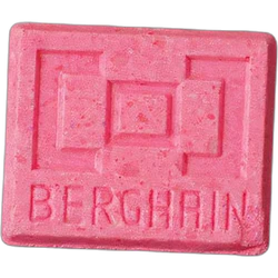 Pink Berghain ecstasy pill (XTC) — MDMA 124mg; MDA 1mg — Berlin, Germany