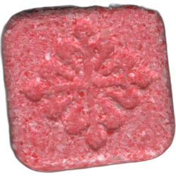 Red Patek Philippe ecstasy pill (XTC) — MDMA 130mg; Caffeine 110mg — Barcelona, Spain