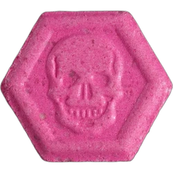 Pink Philipp Plein ecstasy pill (XTC) — MDMA — Bern, Switzerland