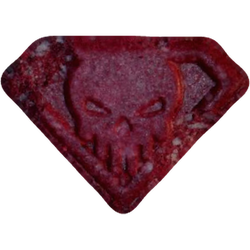 Red Punisher ecstasy pill (XTC) — MDMA 105mg — Vienna, Austria