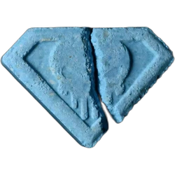 Blue Punisher ecstasy pill (XTC) — MDMA — Basel, Switzerland