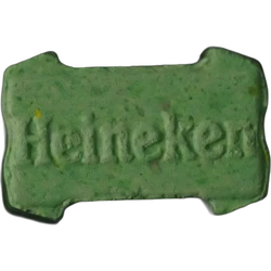 Green Heineken ecstasy pill (XTC) — MDMA 124mg — Berlin, Germany