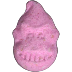 Pink Donkey Kong ecstasy pill (XTC) — MDMA 176mg — Madrid, Spain