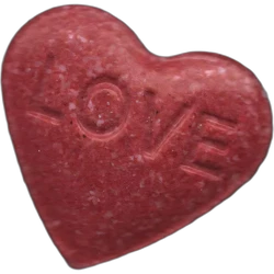 Red Love pill — MDMA 114mg; Caffeine 50mg — Barcelona, Spain