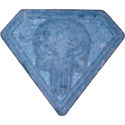 Blue Punisher ecstasy pill (XTC) — MDMA 211mg — Innsbruck, Austria