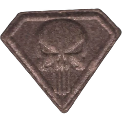 Brown Punisher ecstasy pill (XTC) — MDMA 105mg; Caffeine 20mg; Amphetamine 20mg — Barcelona, Spain