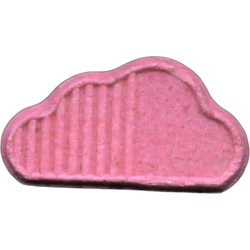 Pink Soundcloud ecstasy pill (XTC) — MDMA 135mg; 4-CMC — Madrid, Spain