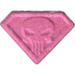Pink Punisher ecstasy pill (XTC) — MDMA 271mg — Madrid, Spain