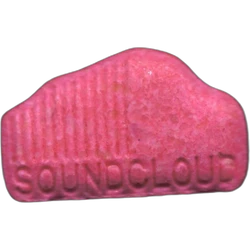 Pink Soundcloud ecstasy pill (XTC) — MDMA 246mg — Barcelona, Spain
