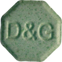 Green NL ecstasy pill (XTC) — MDMA 104mg — Vienna, Austria